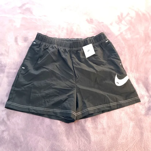 Nike Sportswear SwooshWomen's Woven High-Waisted Shorts Sz L DM6752-010 - Picture 6 of 7